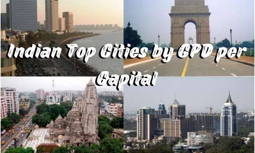 Indian Top Cities by GPD per Capital